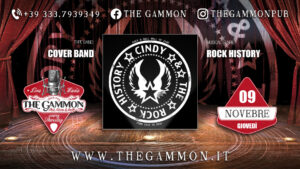Live Music: Giovedì 09 Novembre “CINDY & THE ROCK HISTORY”