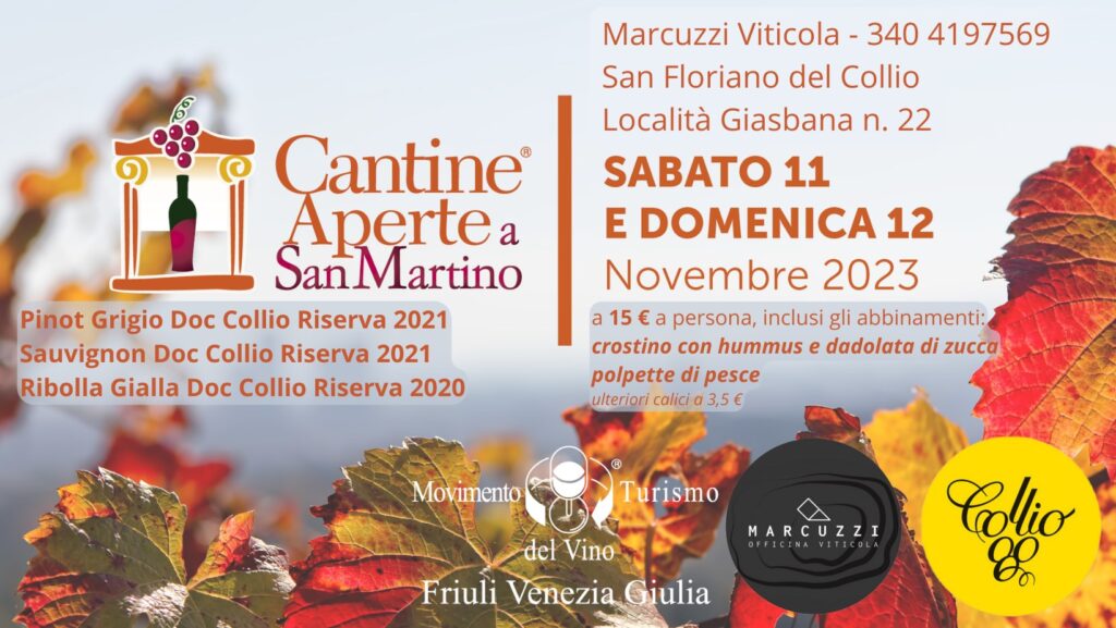 Cantine Aperte a San Martino 11/12 Novembre 2023 - Cantine Aperte a San Martino 11/12 Novembre 2023 - EventiFVG.it