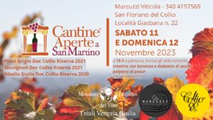 Cantine Aperte a San Martino 11/12 Novembre 2023
