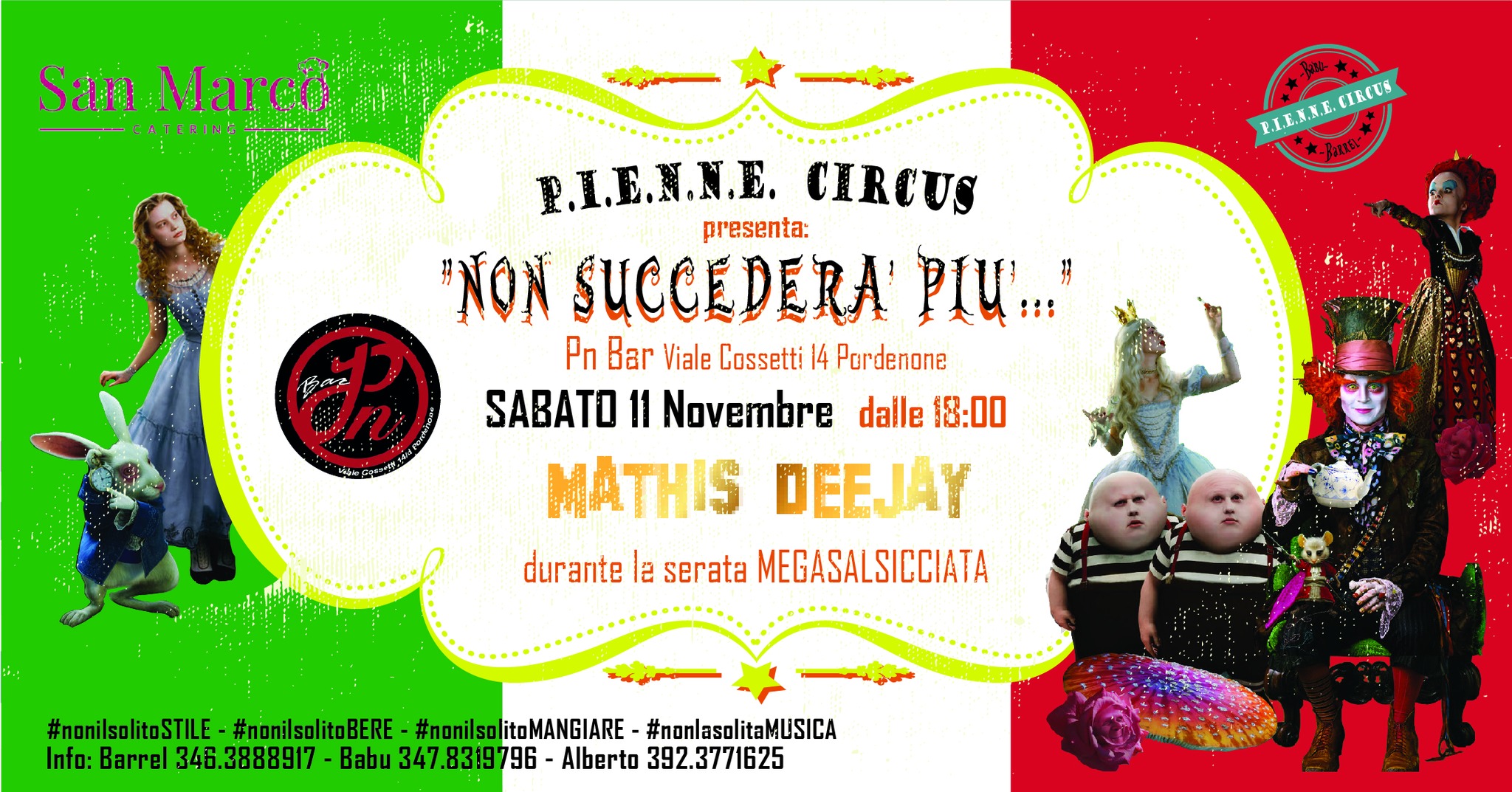 "Non Succederà Più" Sabato 11 novembre '23 ore 18 PN Bar - Pordenone - EventiFVG.it