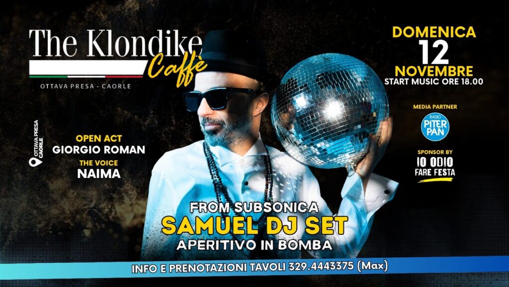 APERITIVO IN BOMBA guest start SAMUEL from SUBSONICA - APERITIVO IN BOMBA guest start SAMUEL from SUBSONICA - EventiFVG.it