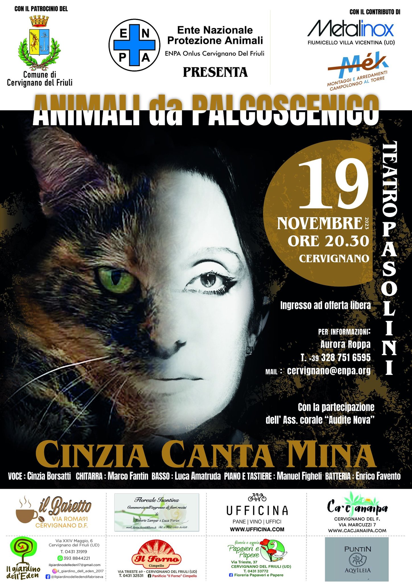 Cinzia canta Mina per Animali da palcoscenico - Cinzia canta Mina per Animali da palcoscenico - EventiFVG.it