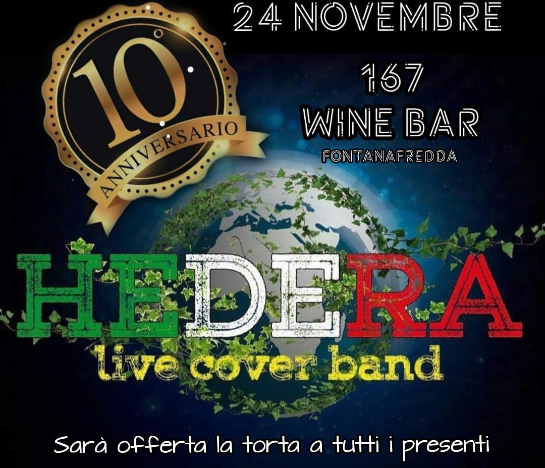10° COMPLEANNO HEDERA - 10° COMPLEANNO HEDERA - EventiFVG.it