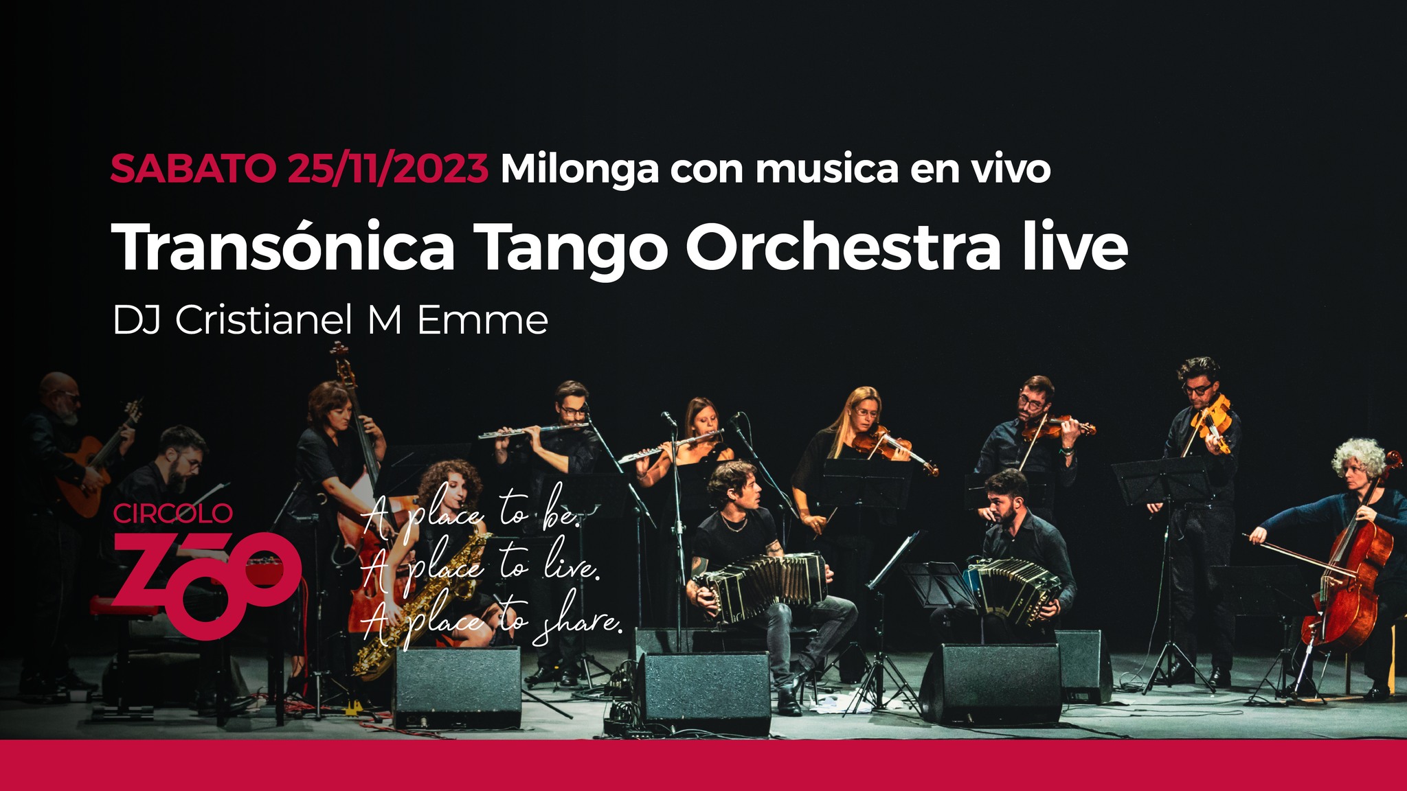 Milonga con Transónica Tango Orchestra en vivo - DJ Cristianel M Emme - EventiFVG.it