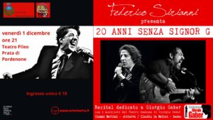 A Prata di Pordenone 20 ANNI SENZA SIGNOR G con FEDERICO SIRIANNI