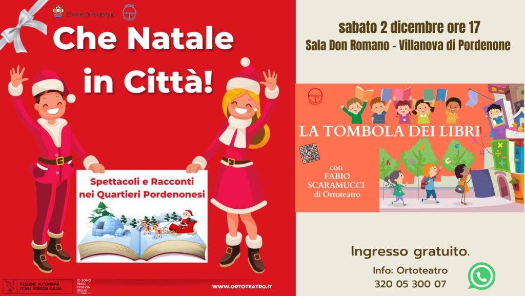LA TOMBOLA DEI LIBRI a Pordenone Che Natale in Città - EventiFVG.it
