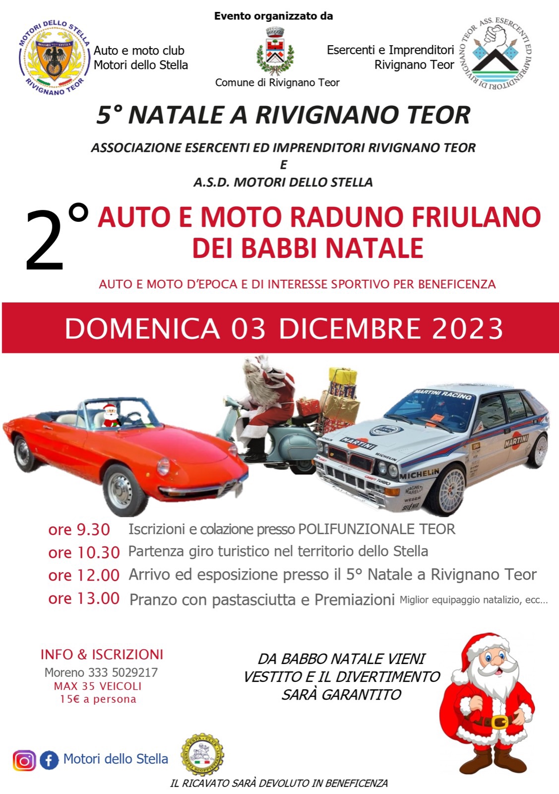 Secondo auto e moto raduno friulano dei babbi Natale - EventiFVG.it