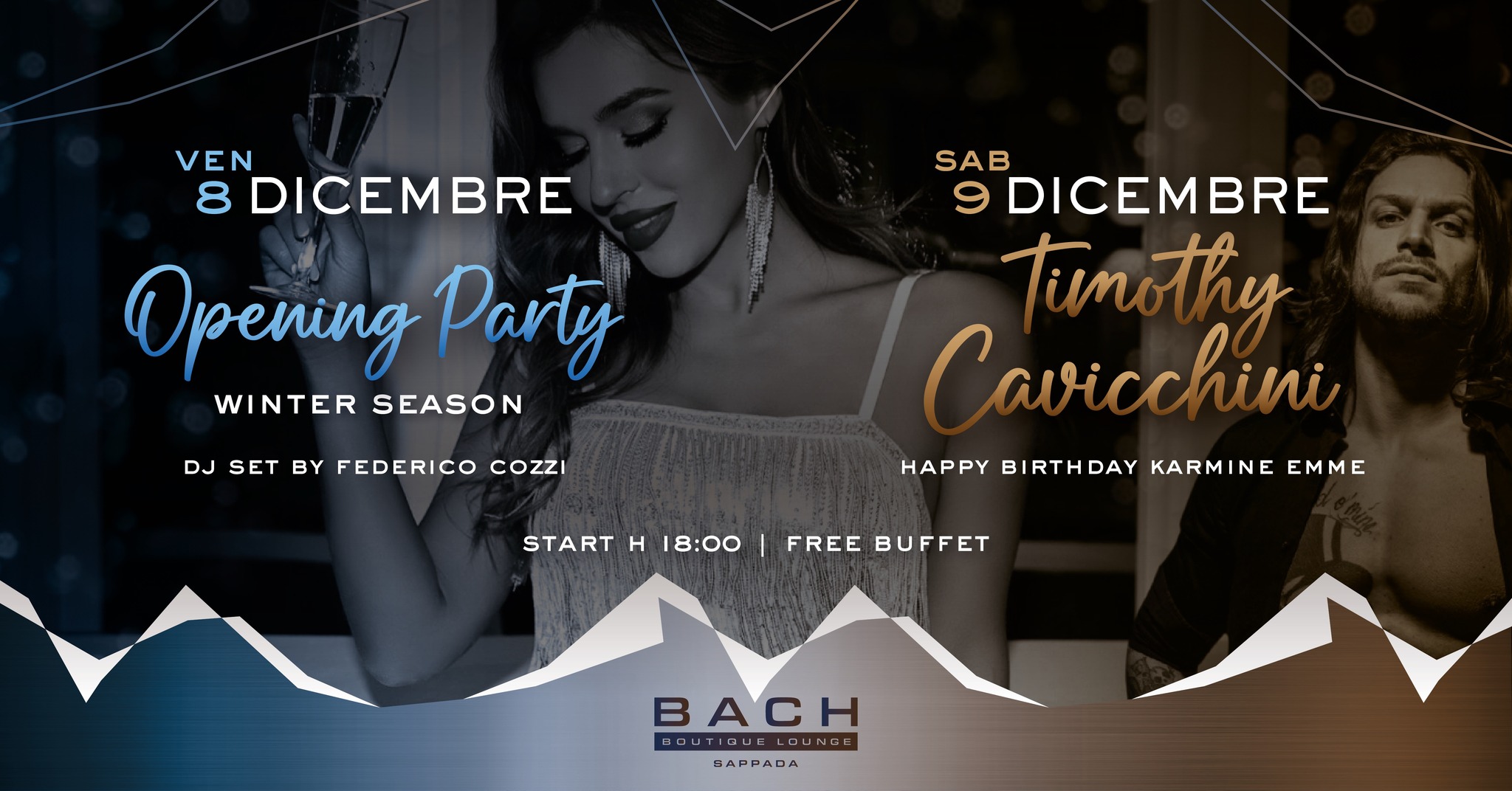 OPENING PARTY | 8.12 - 9.12 | Bach Boutique Hotel - EventiFVG.it