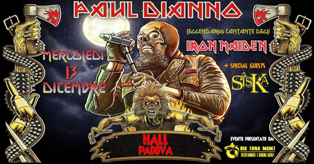 PAUL DI'ANNO (IRON MAIDEN) + Special Guest SISKA | HALL, PADOVA - EventiFVG.it