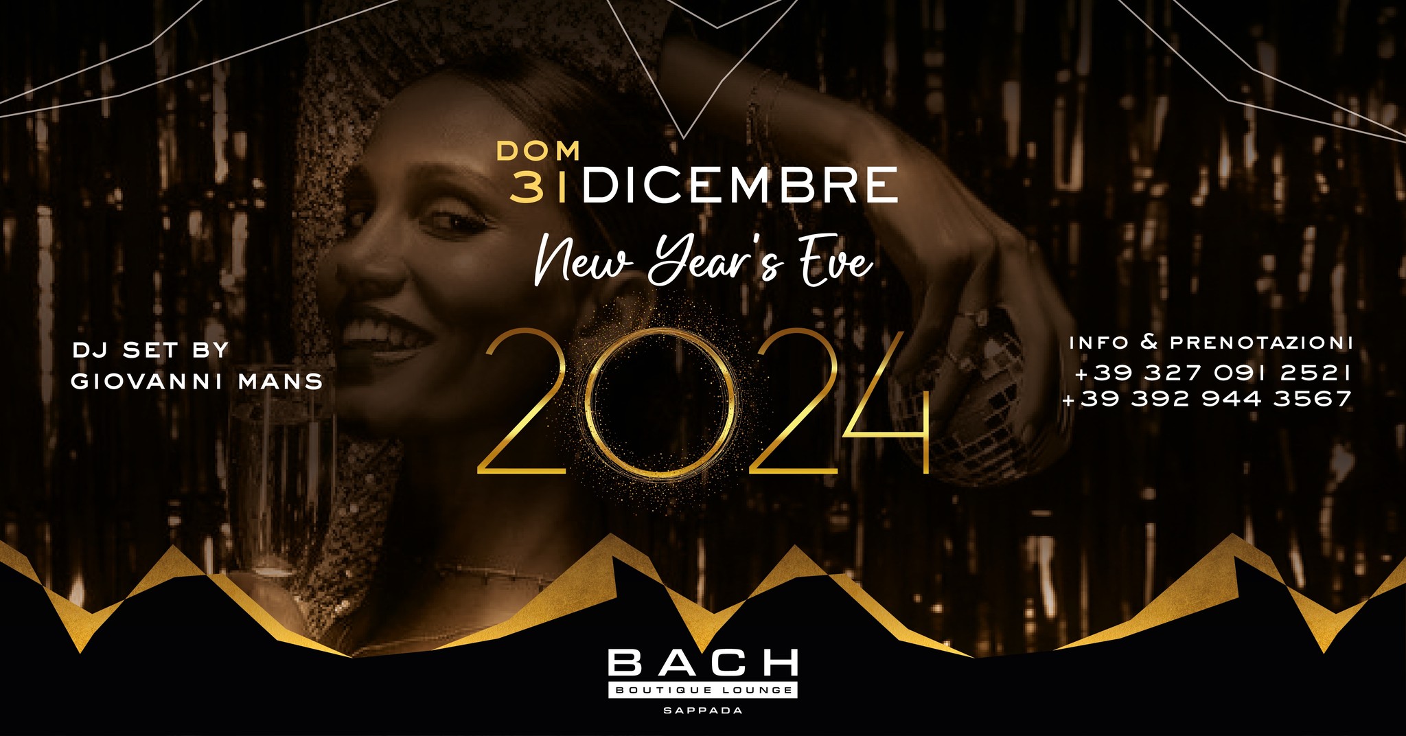 DOM 31 DICEMBRE | New Year’s Eve 2024 | Bach Boutique Hotel