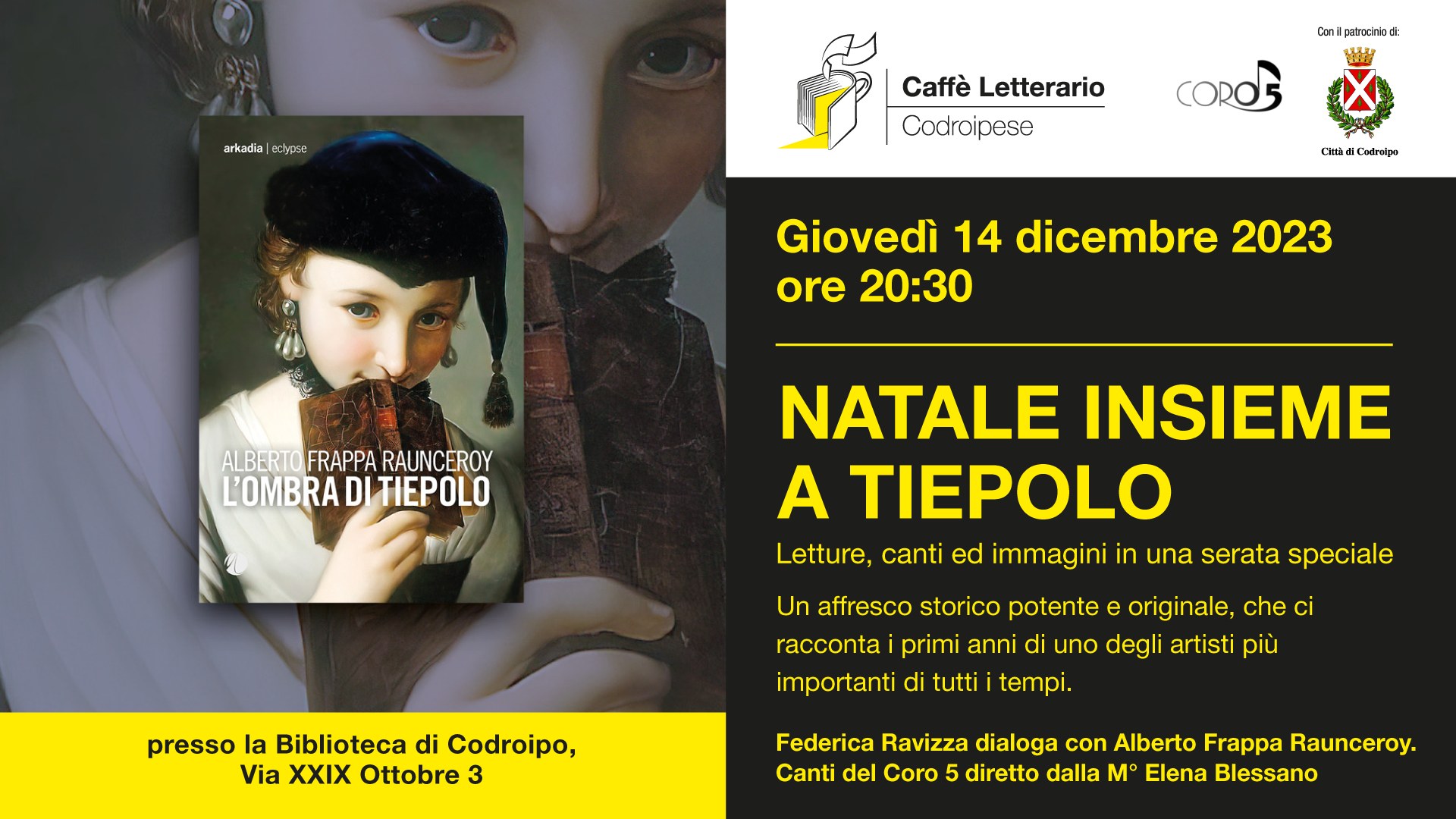 “NATALE INSIEME A TIEPOLO”. Letture, canti ed immagini in una serata speciale. - “NATALE INSIEME A TIEPOLO”. Letture, canti ed immagini in una serata speciale. - EventiFVG.it
