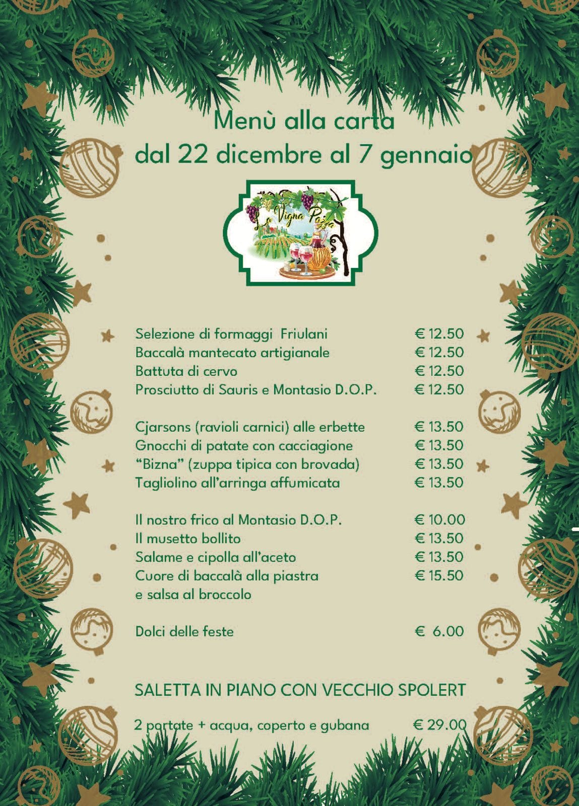 Menù delle feste - EventiFVG.it