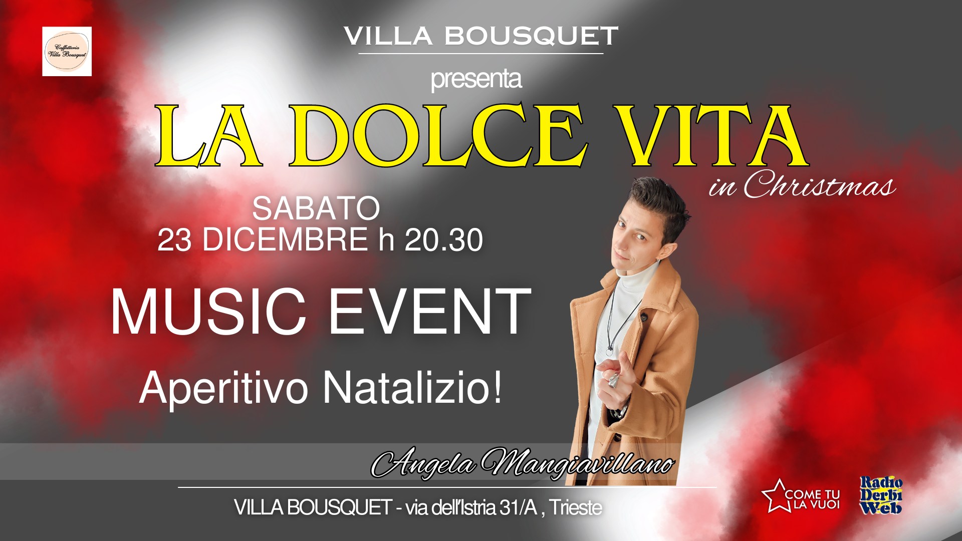 "LA DOLCE VITA in Christmas" _ Aperitivo Natalizio! - Angela Mangiavillano - "LA DOLCE VITA in Christmas" _ Aperitivo Natalizio! - Angela Mangiavillano - EventiFVG.it