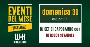 DJ SET di Capodanno con DJ ROCCO STRANGES @ Wiener Haus Curno