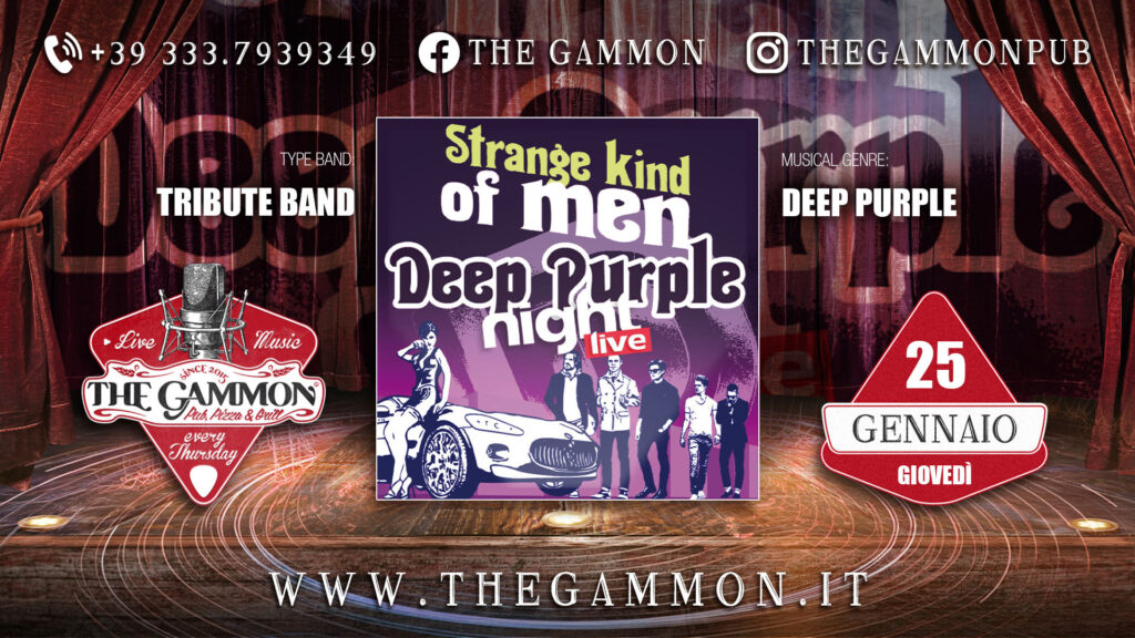 Live Music: Giovedì 25 Gennaio "Strange kind of men" DEEP PURPLE Tribute - Live Music: Giovedì 25 Gennaio "Strange kind of men" DEEP PURPLE Tribute - EventiFVG.it