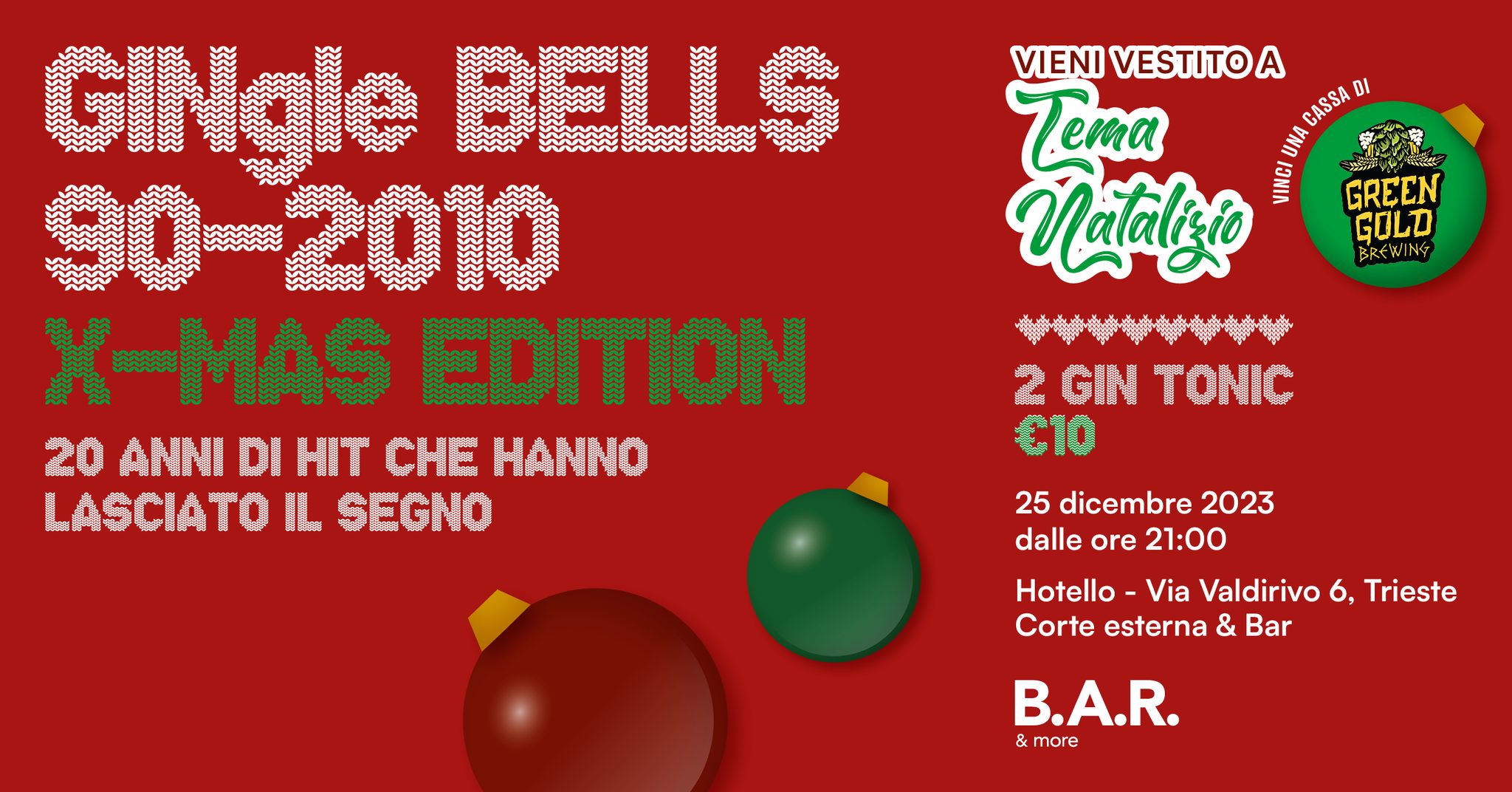 GINgle Bells 90-2010 - INGRESSO LIBERO - EventiFVG.it