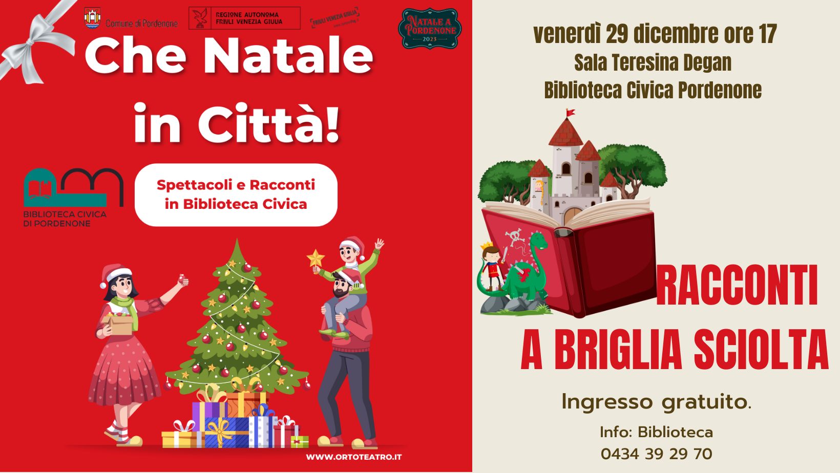 CHE NATALE IN CITTÀ! - Ortoteatro presenta RACCONTI A BRIGLIA SCIOLTA! - EventiFVG.it