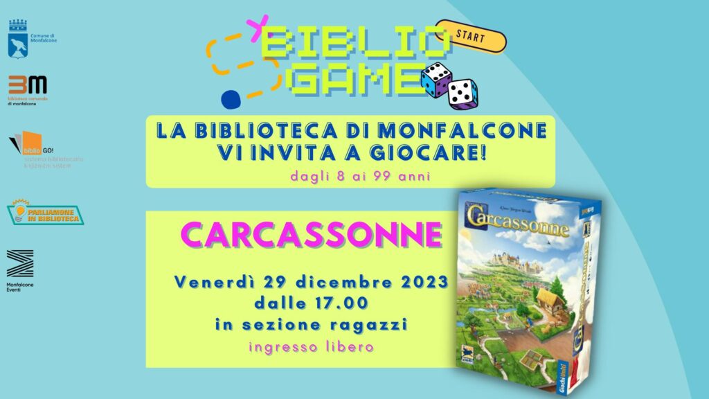 Pomeriggio di giochi in Biblioteca. Carcassonne - Pomeriggio di giochi in Biblioteca. Carcassonne - EventiFVG.it