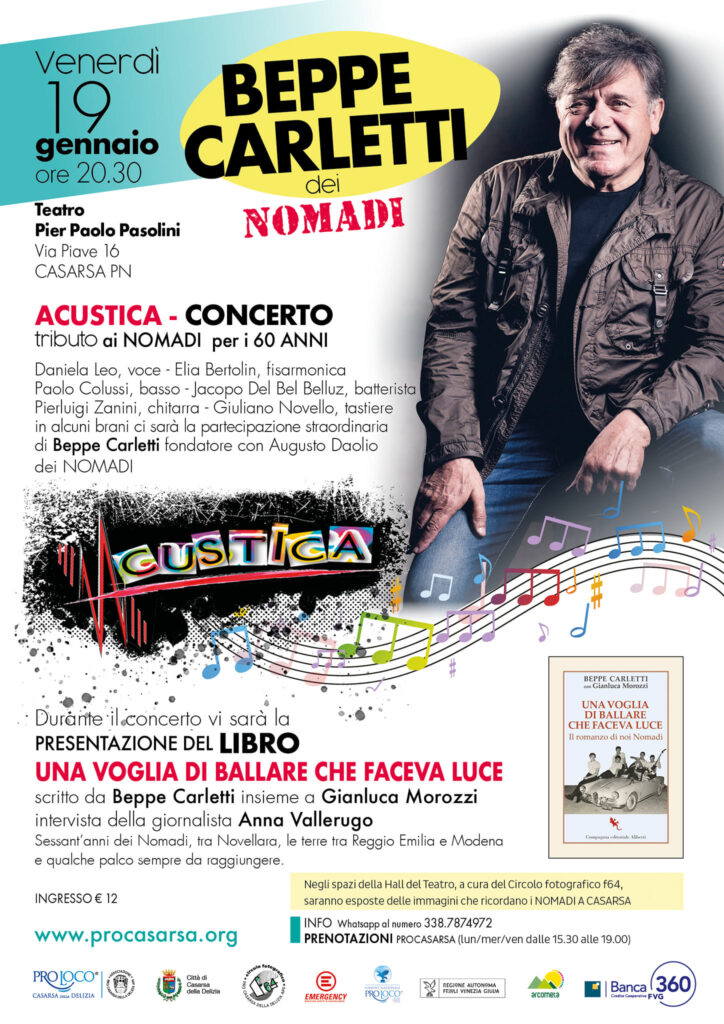 BEPPE CARLETTI dei NOMADI a Casarsa della Delizia Pn - EventiFVG.it
