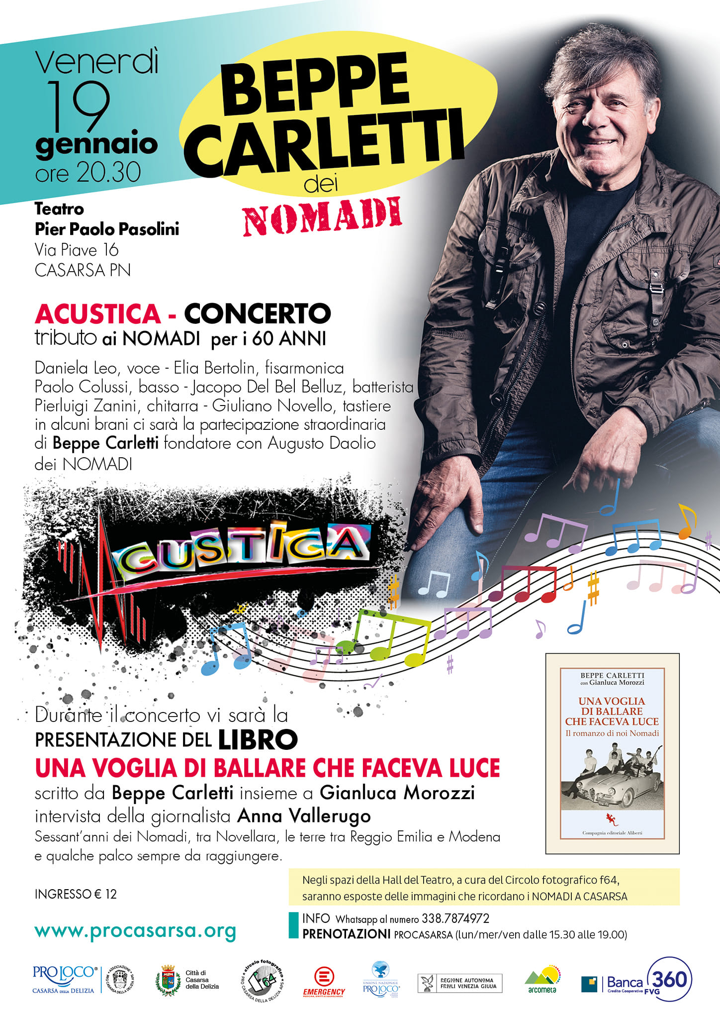 BEPPE CARLETTI dei NOMADI a Casarsa della Delizia Pn - EventiFVG.it