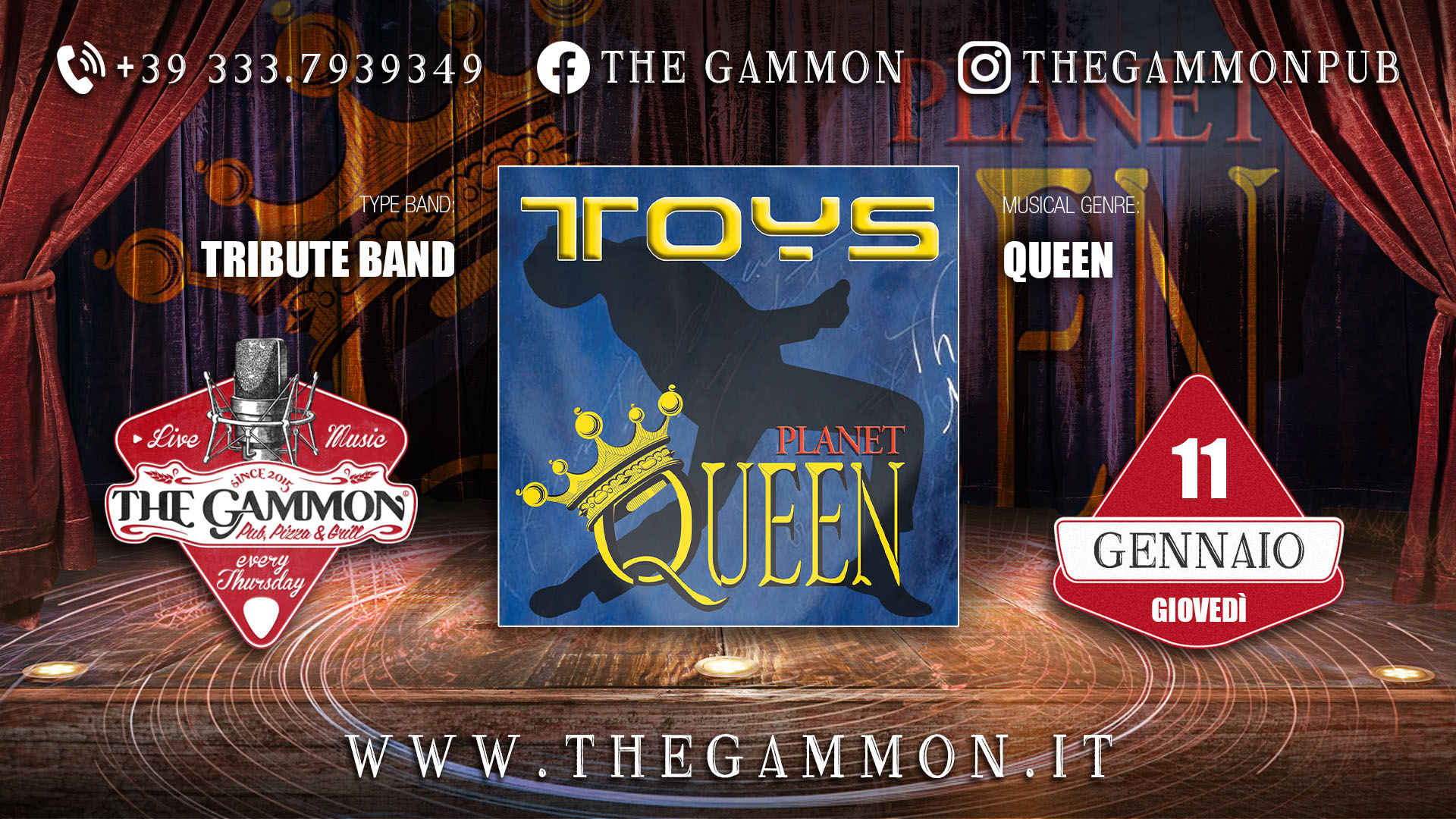 Live Music: Giovedì 11 Gennaio "TOYS" Queen Tribute - EventiFVG.it