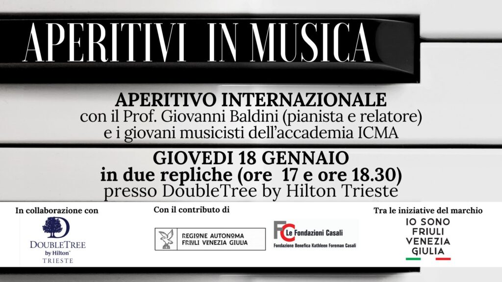 🍸🎼 APERITIVI IN MUSICA - APERITIVO INTERNAZIONALE🎶🎹 - EventiFVG.it