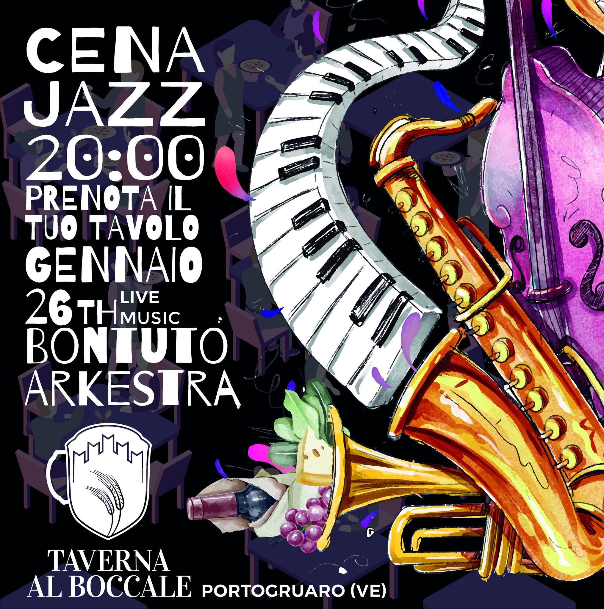 Jazz a Cena con la Bontuto Arkestra Social Jazz - Jazz a Cena con la Bontuto Arkestra Social Jazz - EventiFVG.it