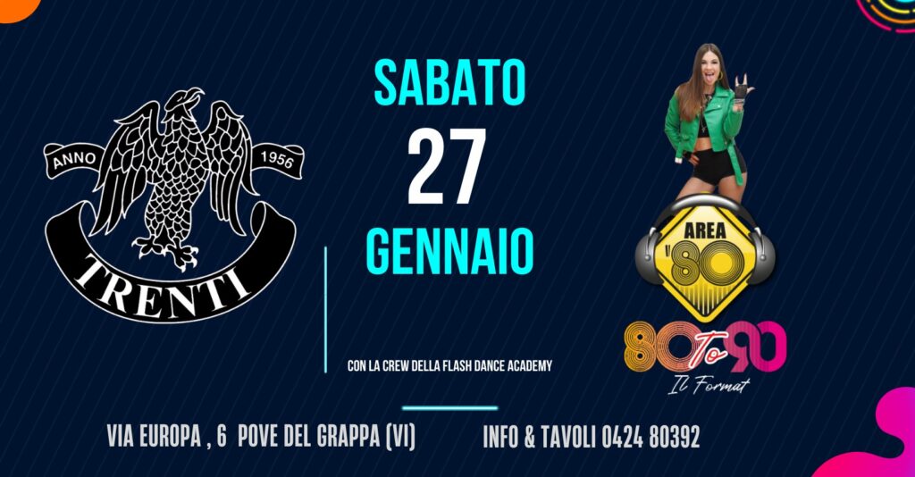 AREA80 LIVE@BIRRERIA TRENTI- Pove Del Grappa (VI) - EventiFVG.it