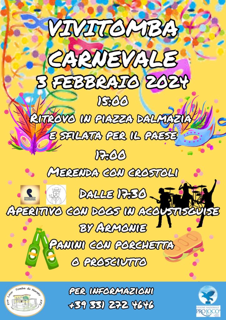 VIVITOMBA CARNEVALE 2024 - VIVITOMBA CARNEVALE 2024 - EventiFVG.it