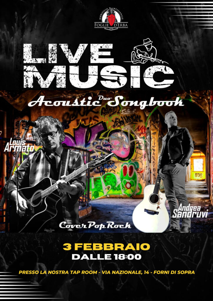 Musica dal Vivo con il Duo "ACOUSTIC SONGBOOK" dalle ore 18:00 - EventiFVG.it