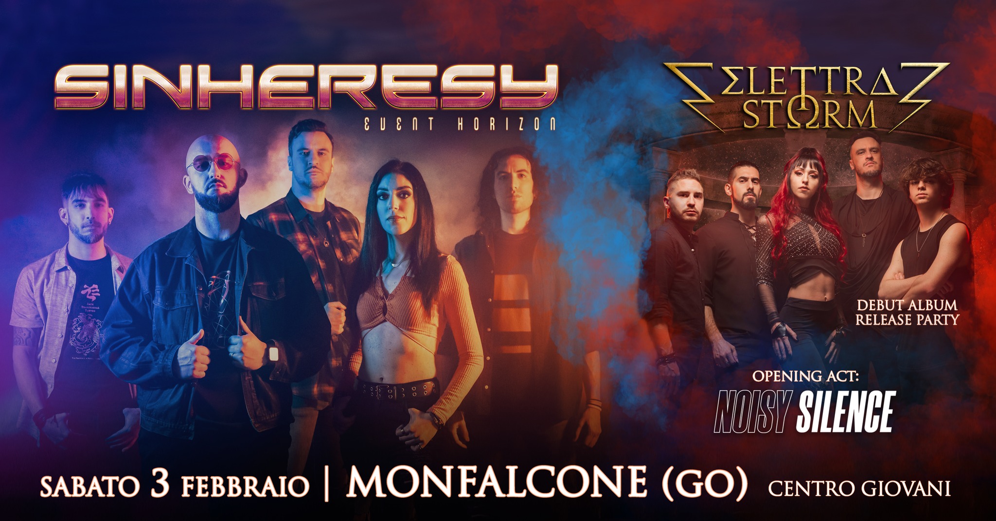 SINHERESY & ELETTRA STORM + Noisy Silence | LIVE a Monfalcone - EventiFVG.it