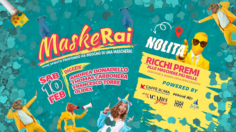 ✨🎭 M A S K E R a i 🎭 SAB 10 FEB ✨ - EventiFVG.it