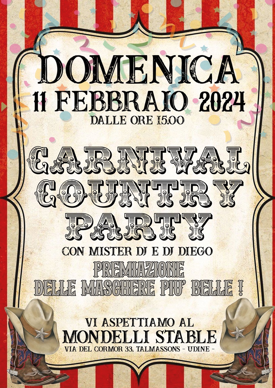 CARNIVAL COUNTRY PARTY - CARNIVAL COUNTRY PARTY - EventiFVG.it
