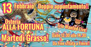 Martedì Grasso con il Trio Wanted!