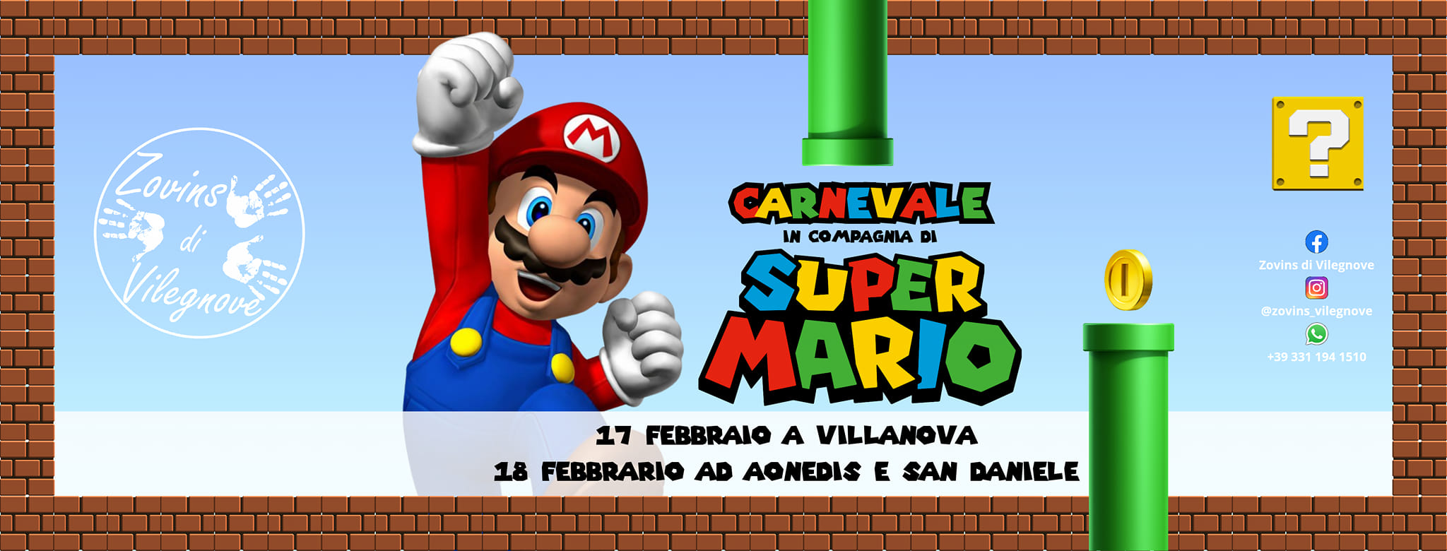 CARNEVALE A SAN DANIELE con SUPER MARIO 🍄 - EventiFVG.it