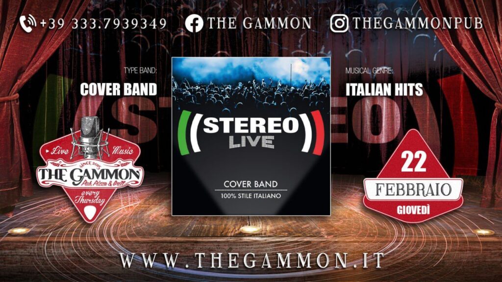 Live Music: Giovedì 22 Febbraio "STEREOLIVE" 100% Stile Italiano - EventiFVG.it