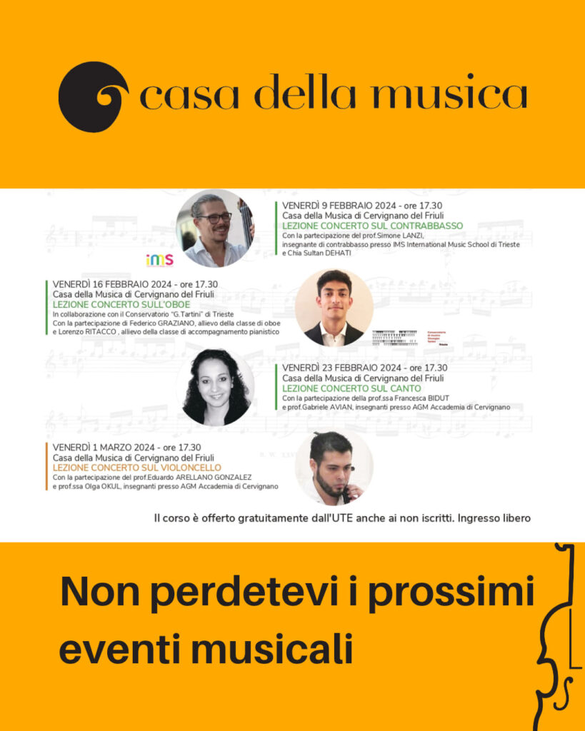 I concerti del venerdì | Casa della Musica - EventiFVG.it