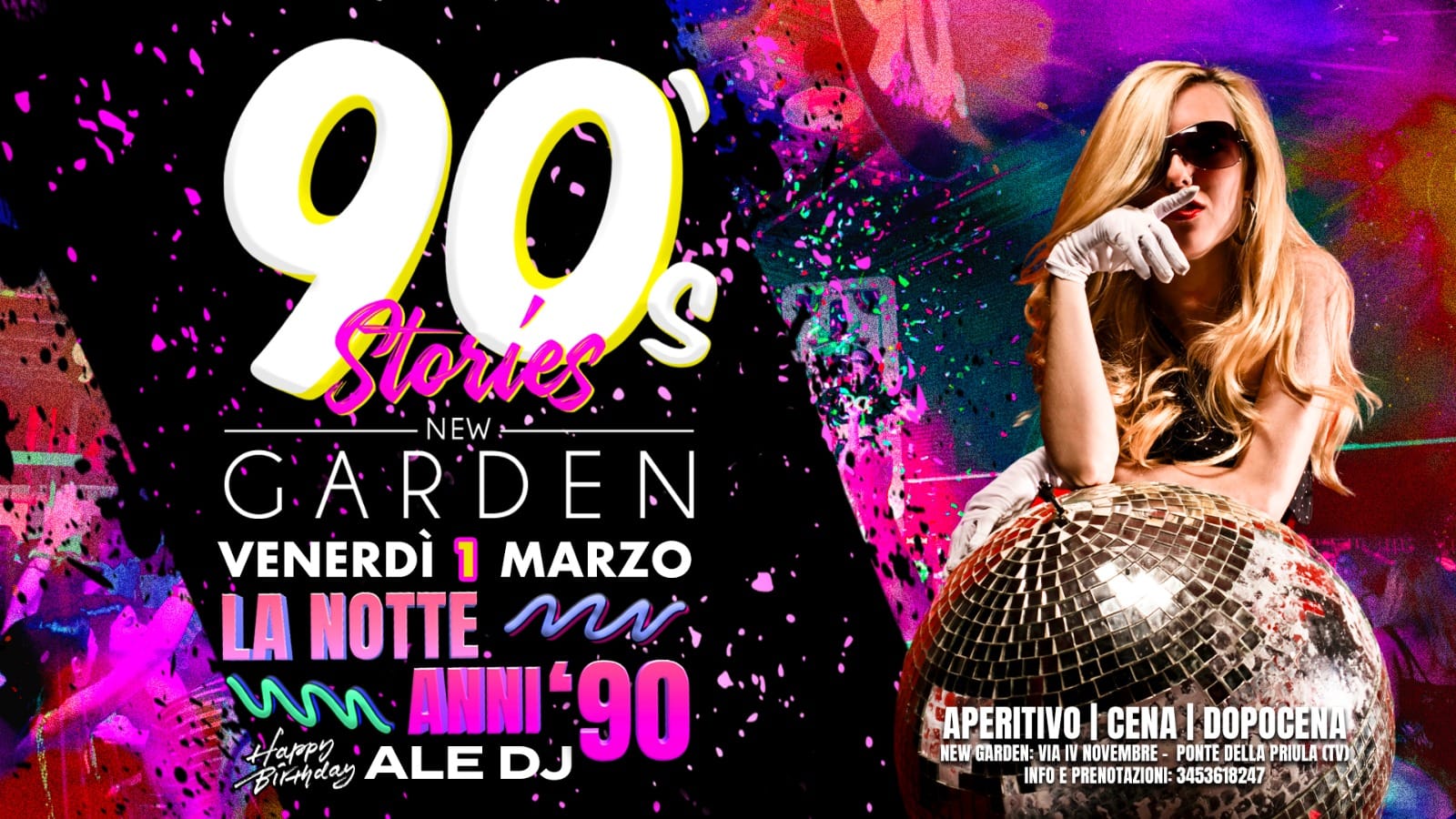 ⚡90'S STORIES⚡NEW GARDEN⚡Happy Birtdhay Ale Dj - ⚡90'S STORIES⚡NEW GARDEN⚡Happy Birtdhay Ale Dj - EventiFVG.it