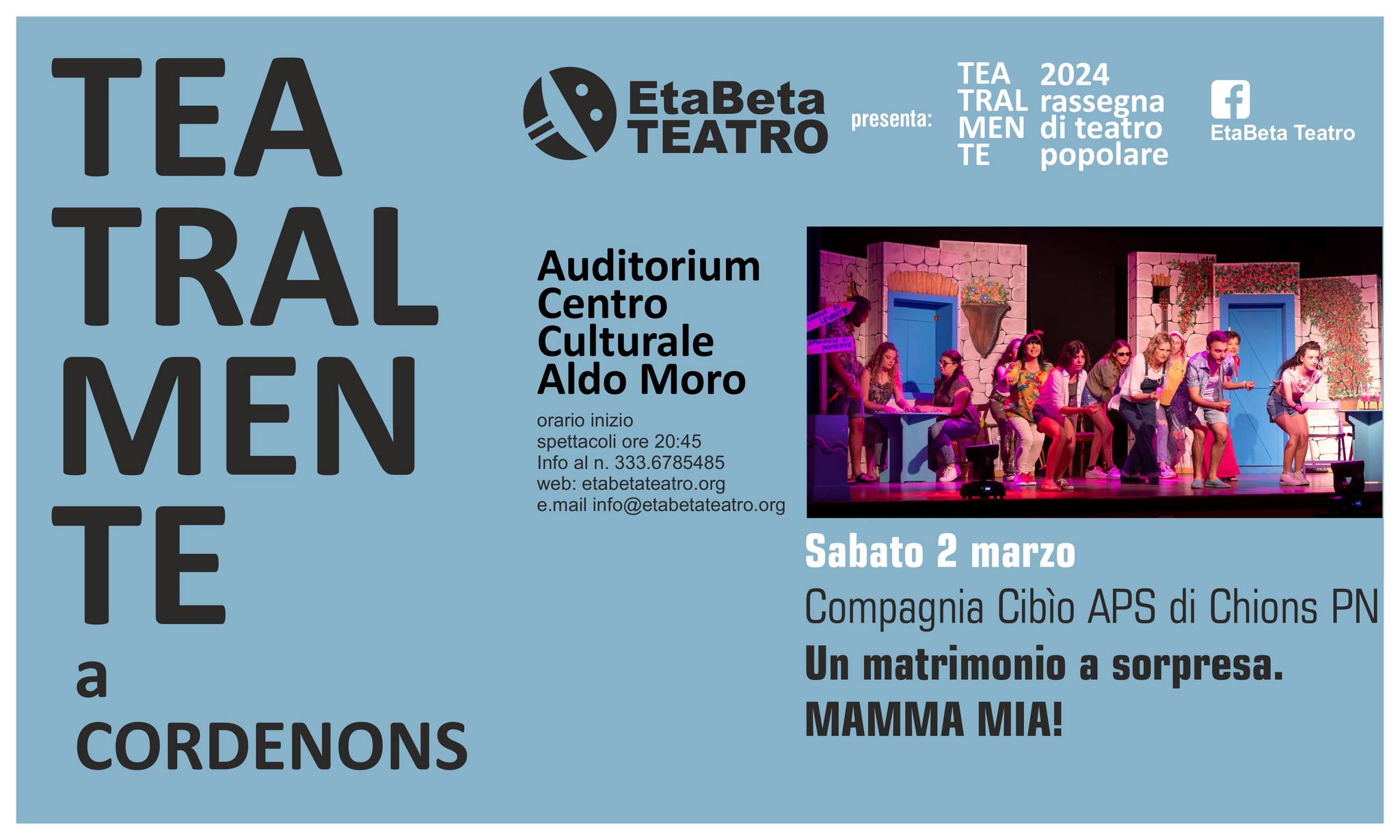 Compagnia Cibìo presenta MAMMA MIA! Un matrimonio a sorpresa - Compagnia Cibìo presenta MAMMA MIA! Un matrimonio a sorpresa - EventiFVG.it