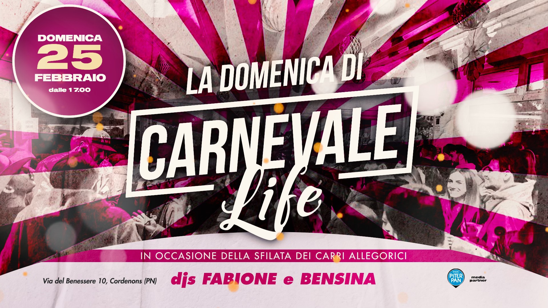 L'aperitivo della Domenica di CARNEVALE al LIFE Cordenons (Pn) - EventiFVG.it
