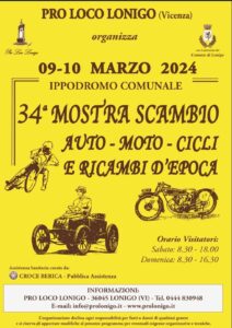 34° Mostra Scambio auto – moto – cicli e ricambi d’epoca