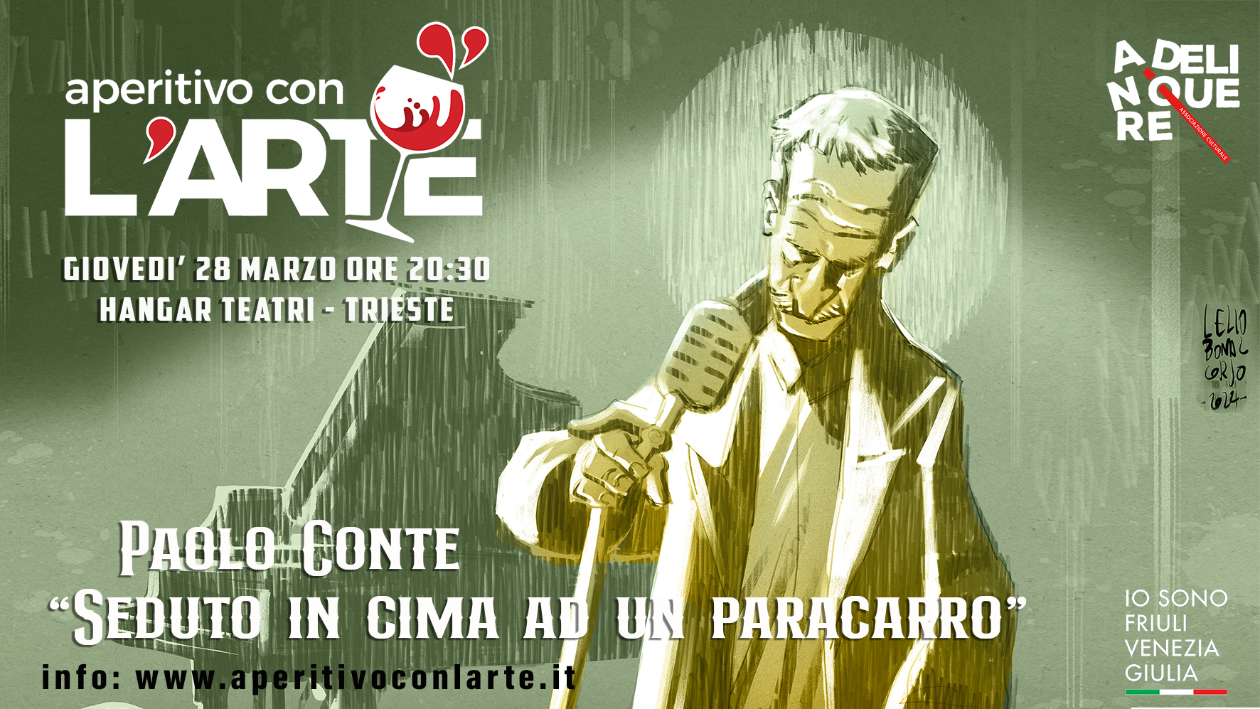 Aperitivo con l'Arte, Seduto in cima d un paracarro, Paolo Conte