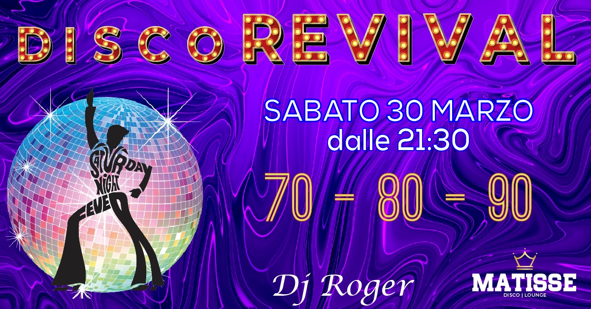 Disco Revival 70/80/90, Pasqua