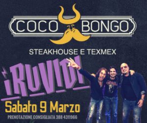 9•MARZO★iR⋓⋁i⋑i★Live•at•Cocobongo•Steakhouse•Fossalta di Portogruaro