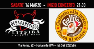 DESAPARECIDOS Litfiba Tribute Band – Live – Gallileo – Fontanelle