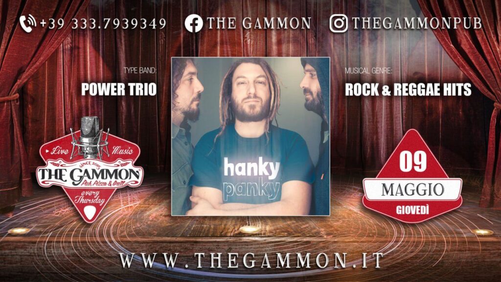 Live Music: Giovedì 09 Maggio Hanky Panky Rock & Reggae - Live Music, Hanky Panky, Rock & Reggae, Roveredo in Piano