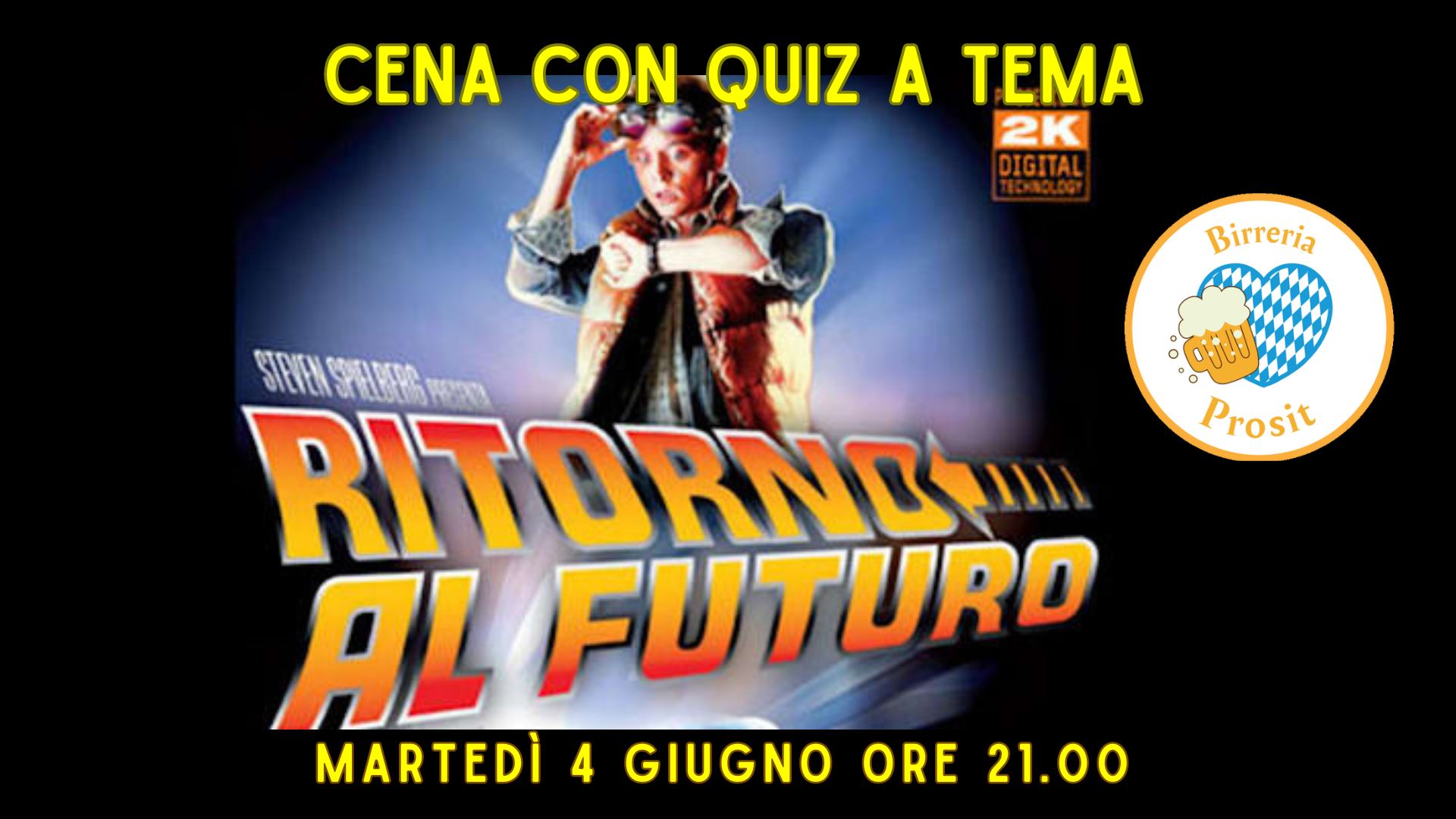 CENA CON QUIZ A TEMA RITORNO AL FUTURO