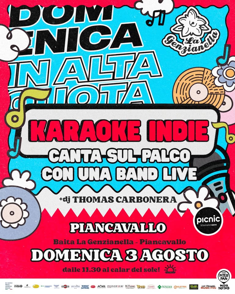 KARAOKE INDIE 🌼🎶 in Alta Quota a Piancavallo, La Genzianella 🌼 ɪʟ ᴋᴀʀᴀᴏᴋᴇ ʟɪᴠᴇ + ɢʀᴀɴᴅᴇ ᴅ’ɪᴛᴀʟɪᴀ - EventiFVG.it