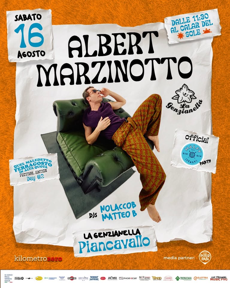 ALBERT MARZINOTTO ⚡🎶 a La Genzianella, Piancavallo - Sabato 16 Agosto 2025 - EventiFVG.it