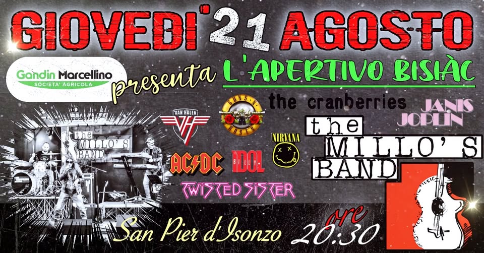 L'APERTIVO BISIÁC DA GANDIN MARCELLINO CON LA THE MILLO'S BAND - EventiFVG.it